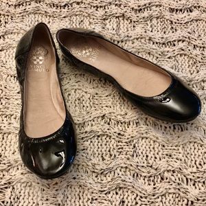 Vince Camuto Black Patent Ballet Flats. Size 8.